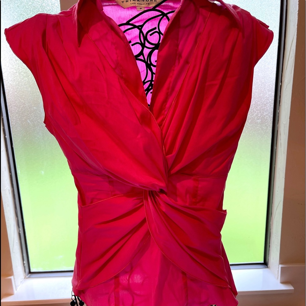 Trina Turk fuchsia cotton top
